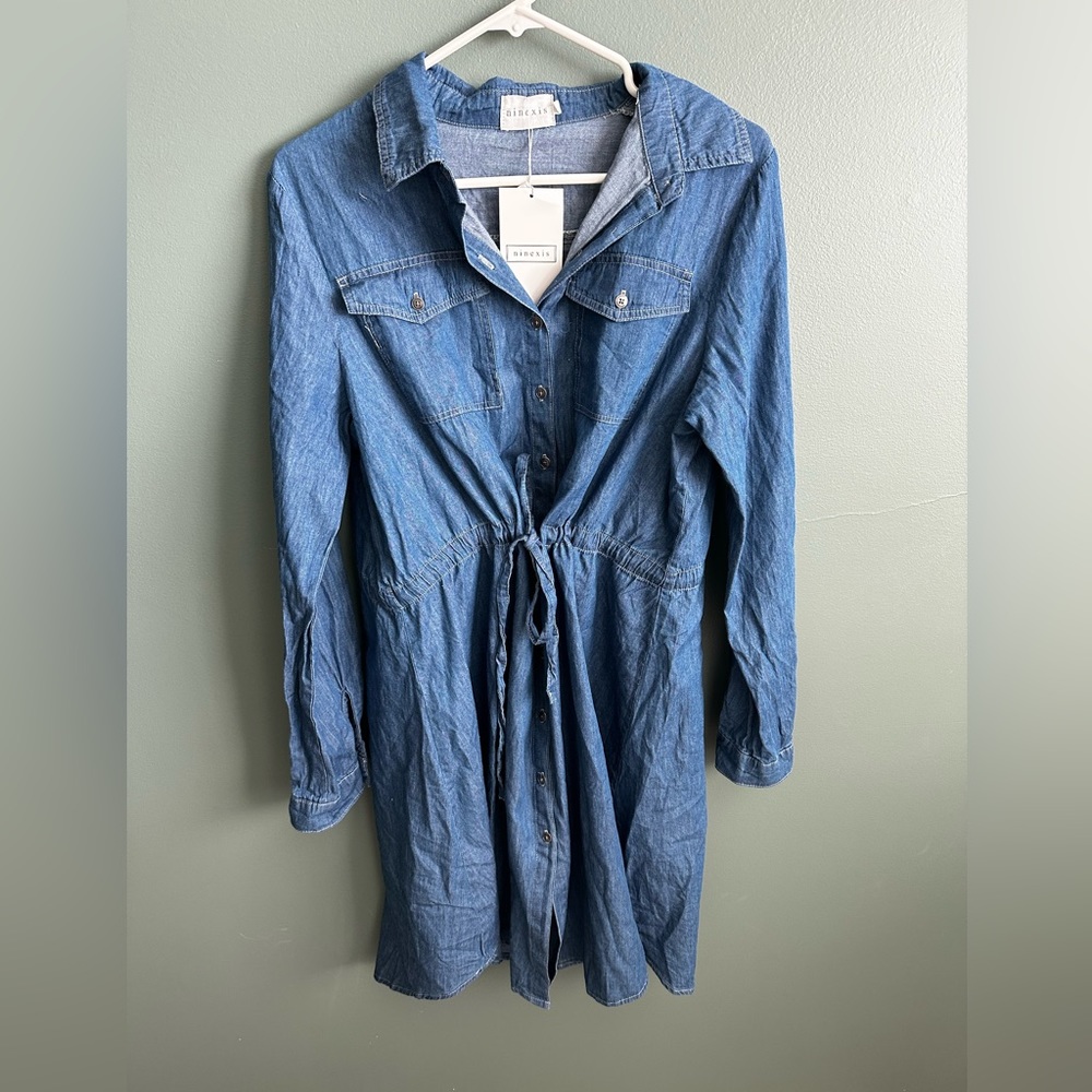 NWT Denim Boutique Dress - Large